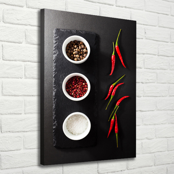 Canvas wall art Spices and peppers