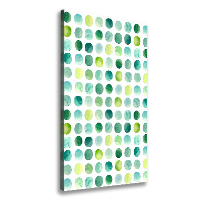 Canvas wall art Green dots