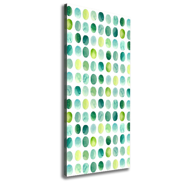 Canvas wall art Green dots