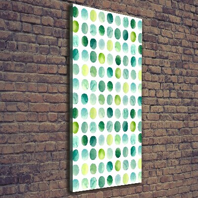 Canvas wall art Green dots