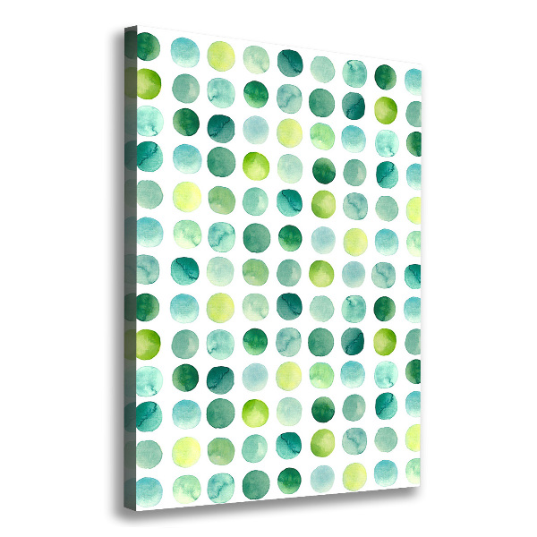 Canvas wall art Green dots