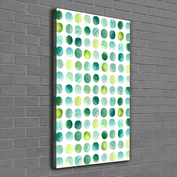 Canvas wall art Green dots