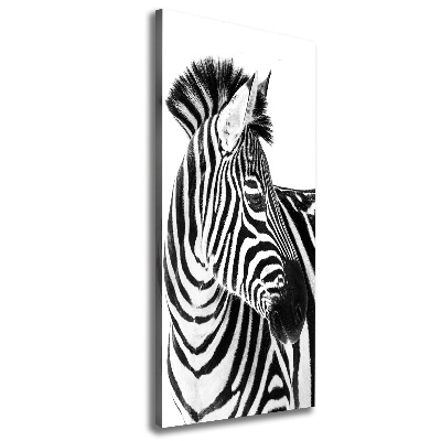 Canvas wall art Zebra in the snow