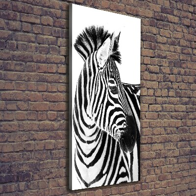 Canvas wall art Zebra in the snow