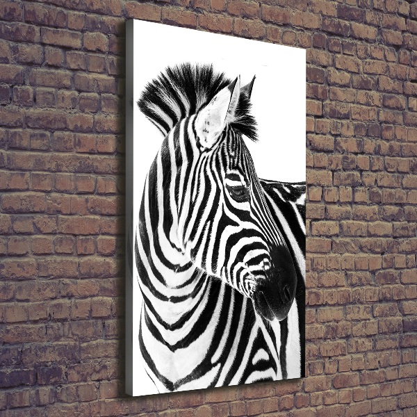 Canvas wall art Zebra in the snow