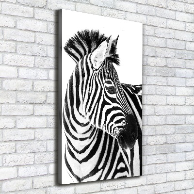 Canvas wall art Zebra in the snow