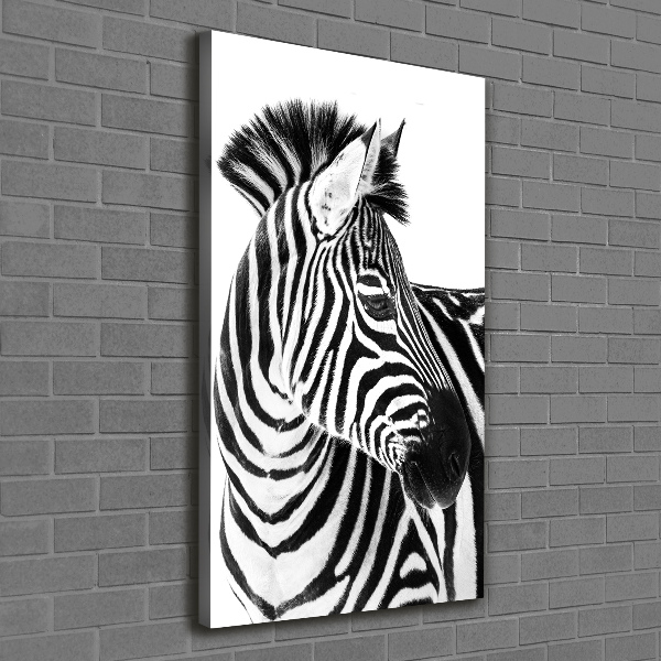 Canvas wall art Zebra in the snow