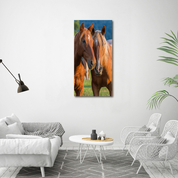 Large canvas wall art Two horses