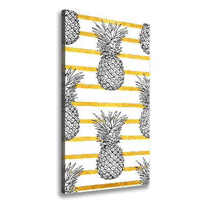 Wall art canvas large Pineapple stripes