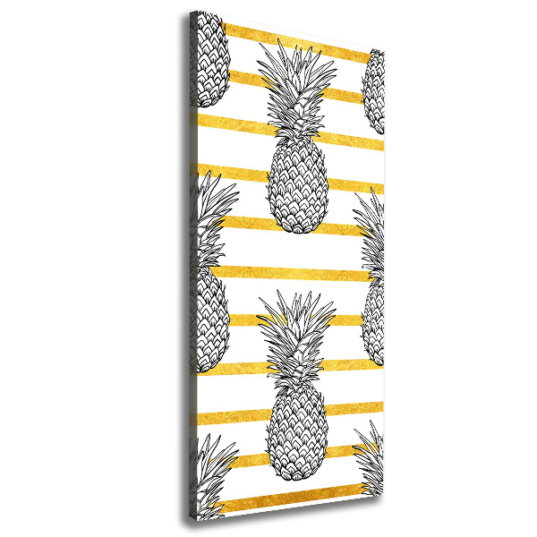 Wall art canvas large Pineapple stripes