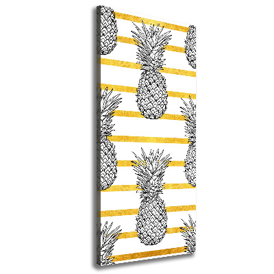 Wall art canvas large Pineapple stripes