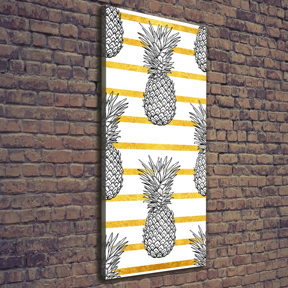 Wall art canvas large Pineapple stripes