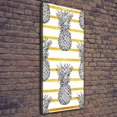 Wall art canvas large Pineapple stripes