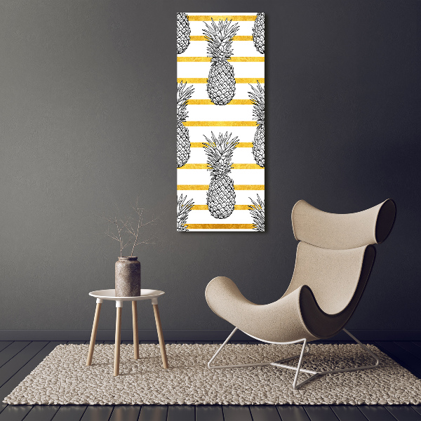 Wall art canvas large Pineapple stripes