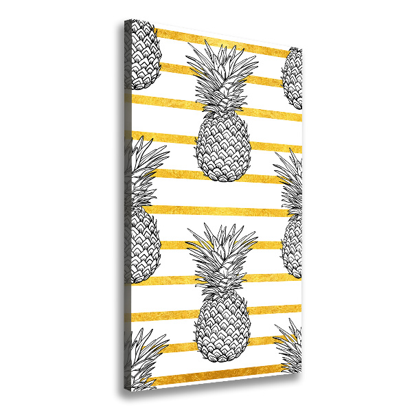 Wall art canvas large Pineapple stripes