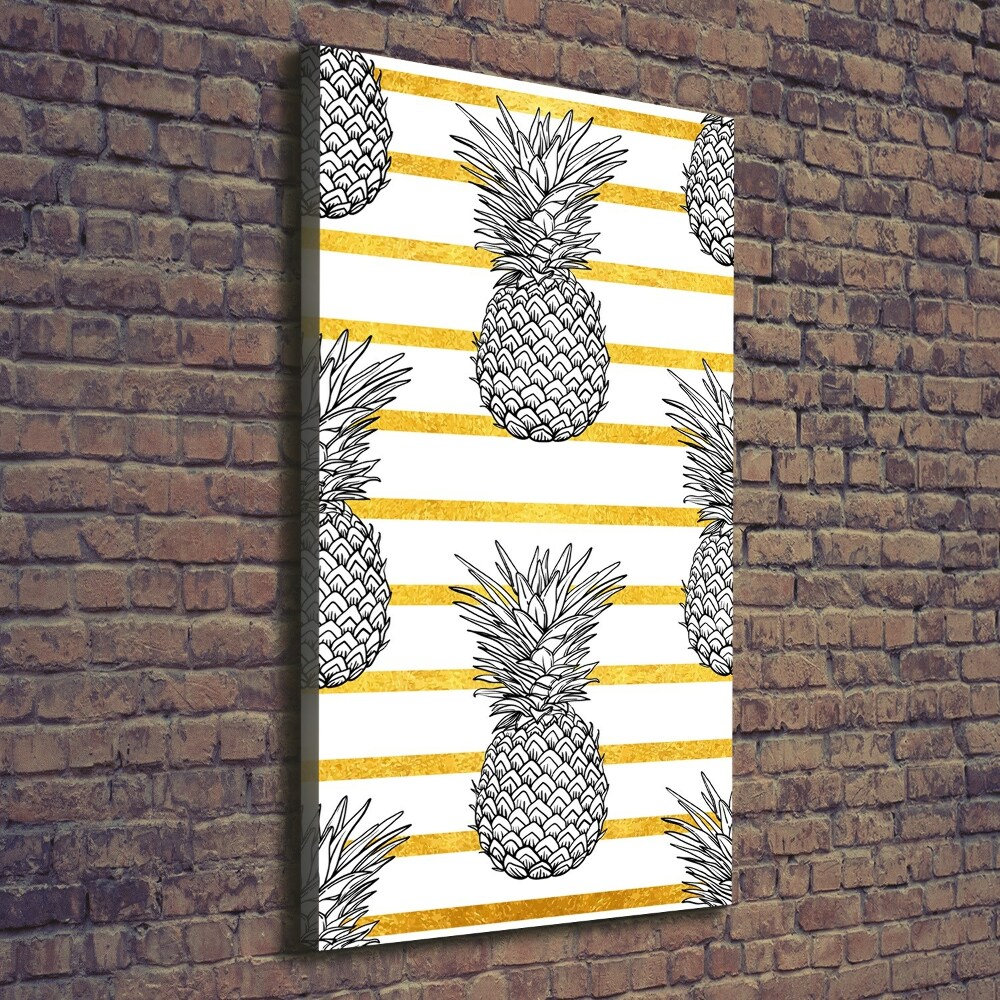 Wall art canvas large Pineapple stripes