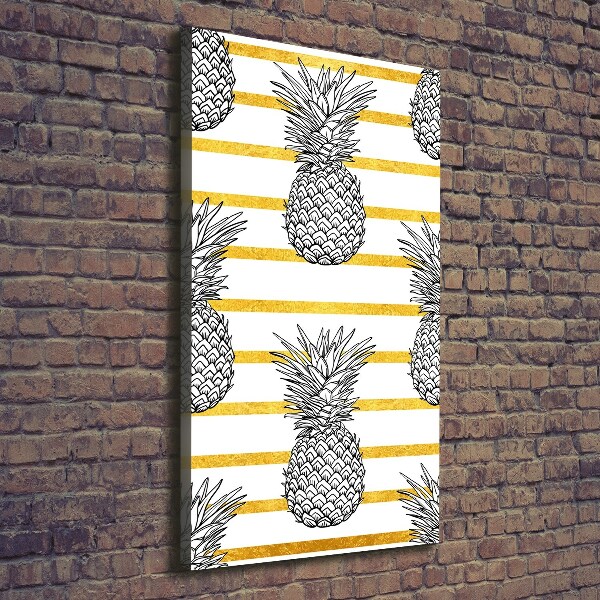 Wall art canvas large Pineapple stripes