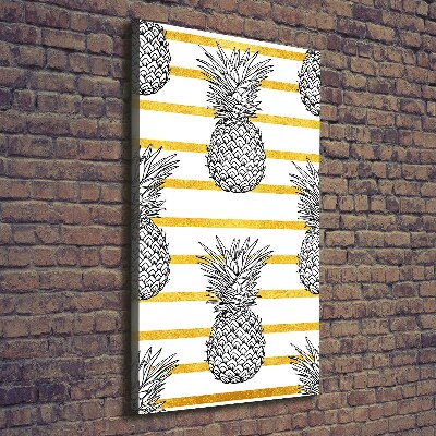 Wall art canvas large Pineapple stripes