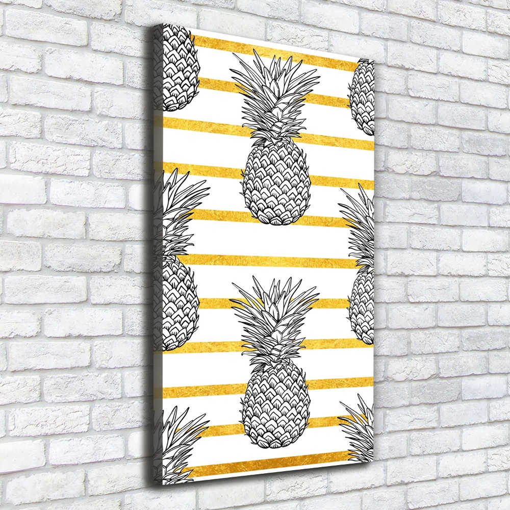 Wall art canvas large Pineapple stripes