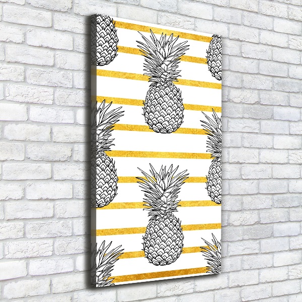 Wall art canvas large Pineapple stripes