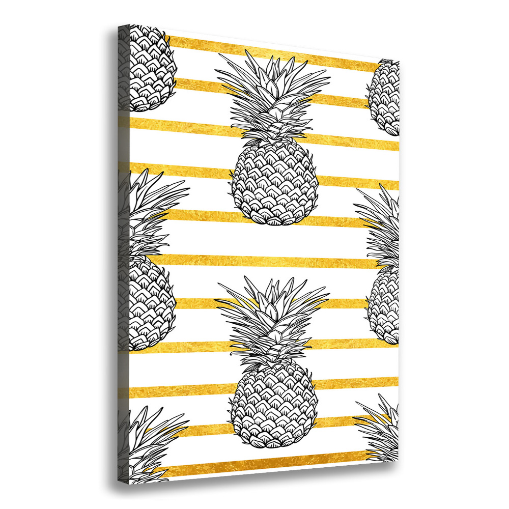 Wall art canvas large Pineapple stripes