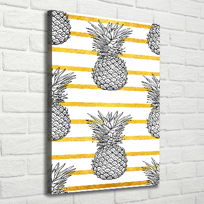 Wall art canvas large Pineapple stripes