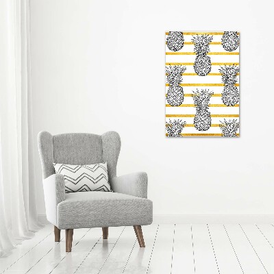 Wall art canvas large Pineapple stripes