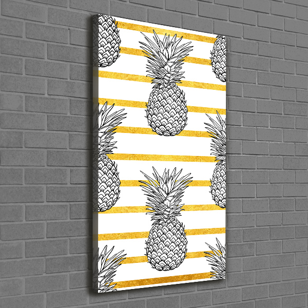 Wall art canvas large Pineapple stripes