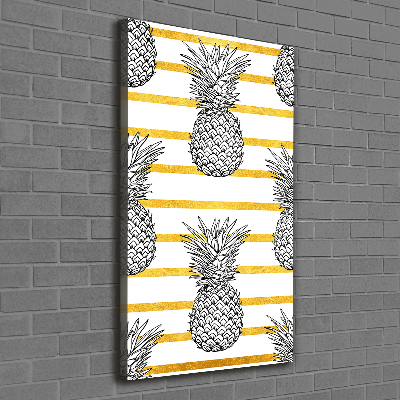 Wall art canvas large Pineapple stripes