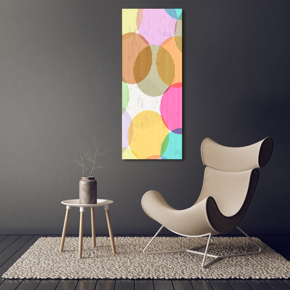 Large canvas wall art Colorful wheels