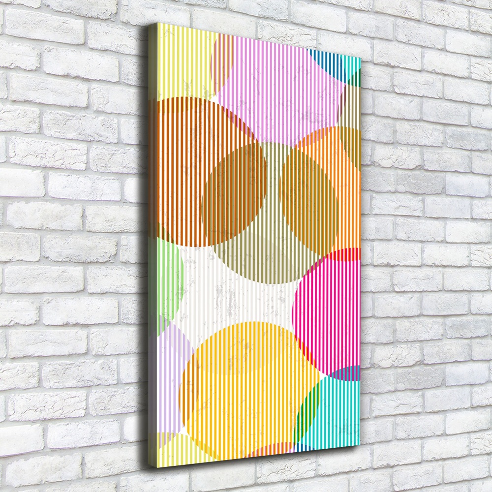 Large canvas wall art Colorful wheels