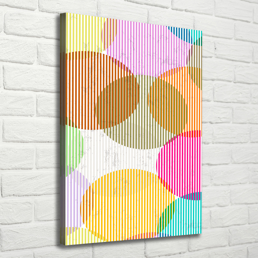 Large canvas wall art Colorful wheels