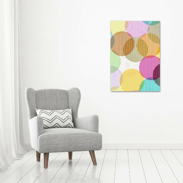 Large canvas wall art Colorful wheels