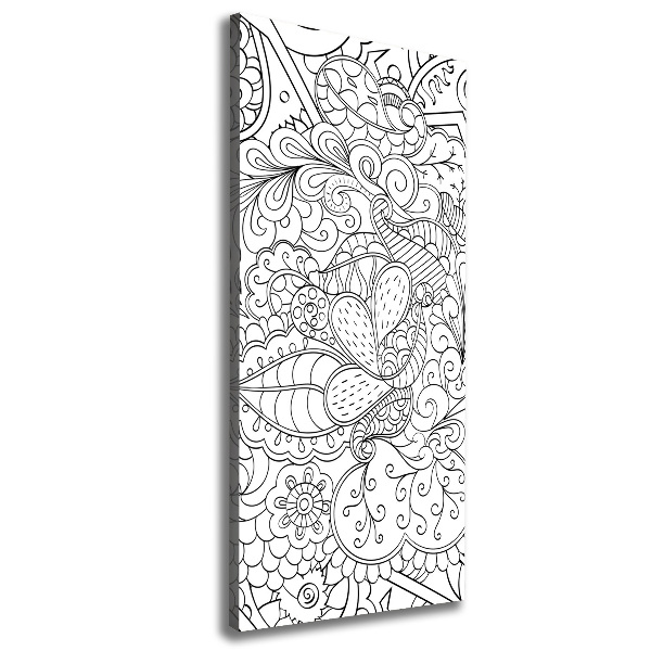 Canvas wall art Zentangle background