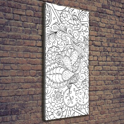 Canvas wall art Zentangle background