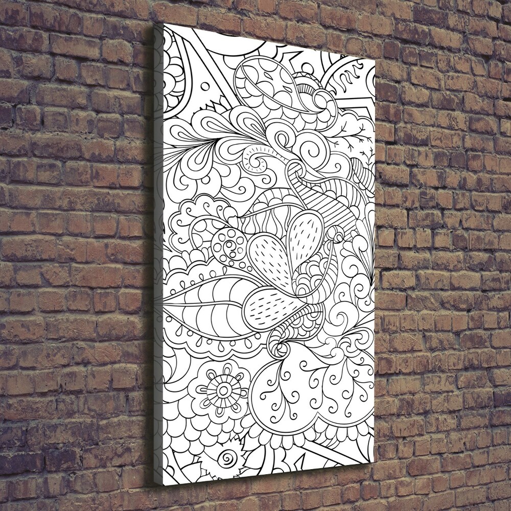 Canvas wall art Zentangle background