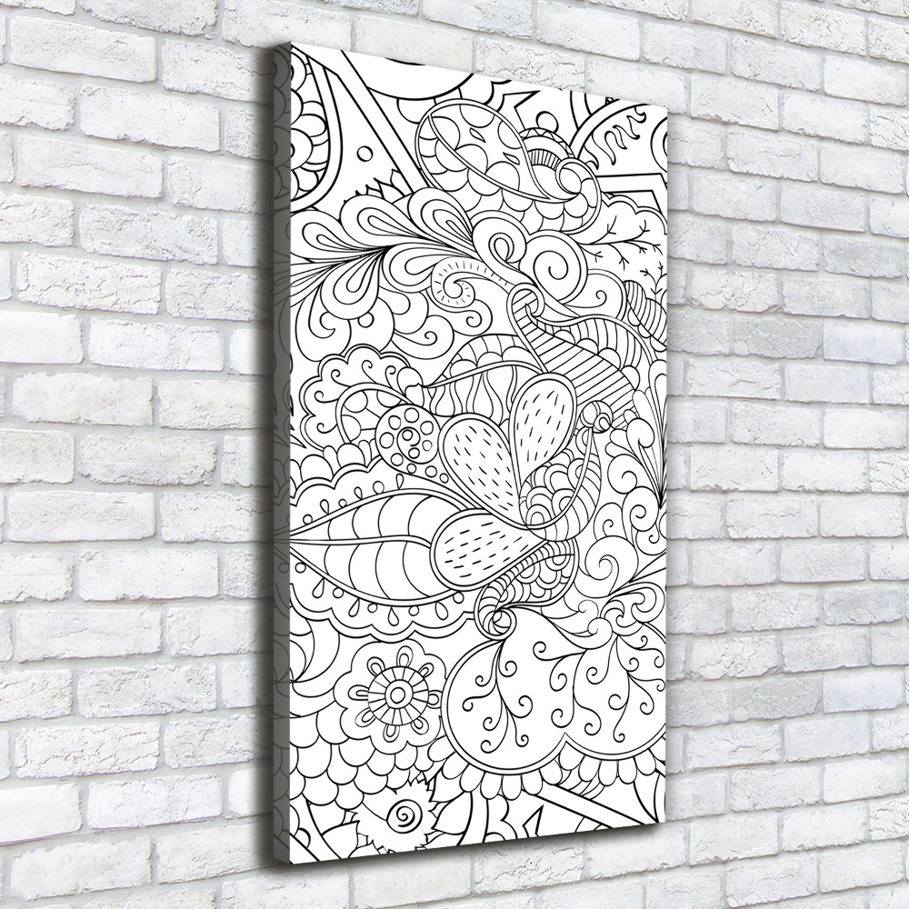 Canvas wall art Zentangle background