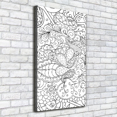 Canvas wall art Zentangle background