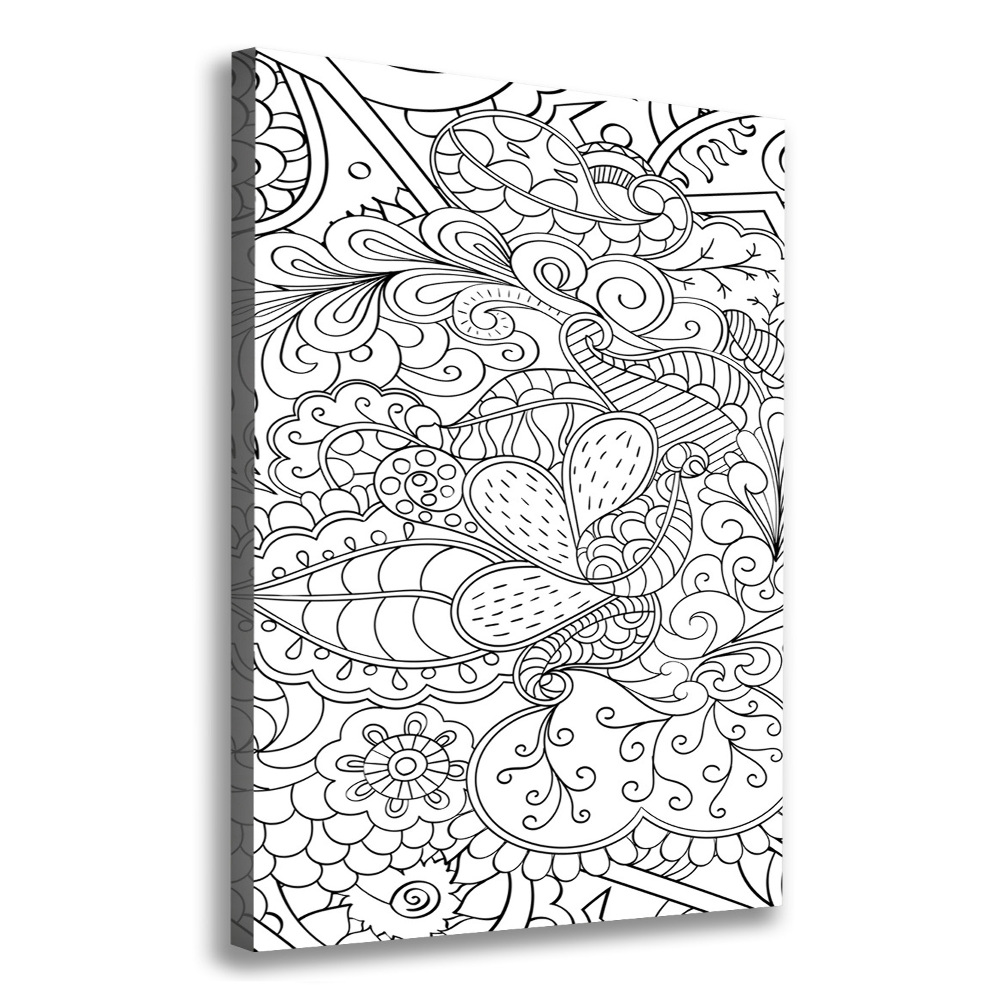 Canvas wall art Zentangle background