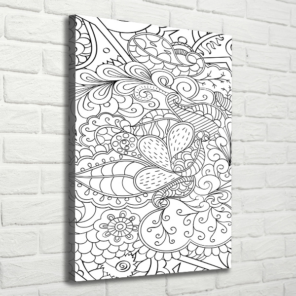 Canvas wall art Zentangle background