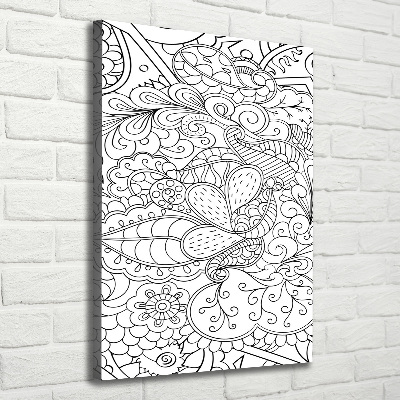 Canvas wall art Zentangle background