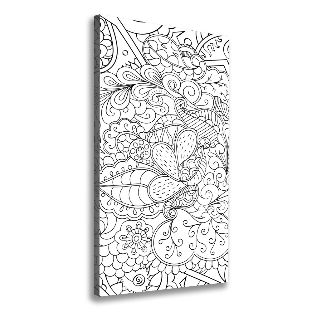 Canvas wall art Zentangle background