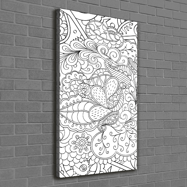 Canvas wall art Zentangle background