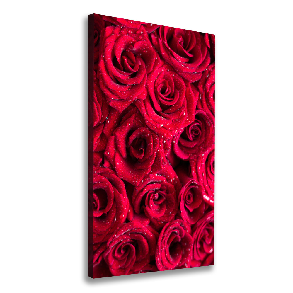 Wall art canvas large Red roses