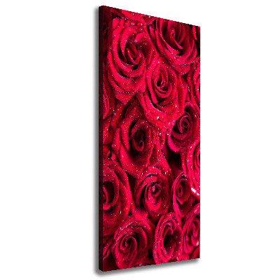 Wall art canvas large Red roses