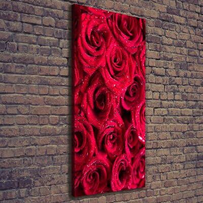 Wall art canvas large Red roses