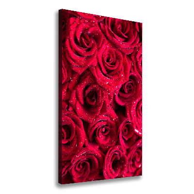 Wall art canvas large Red roses