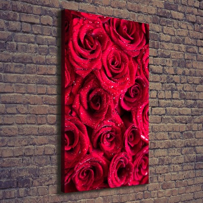 Wall art canvas large Red roses