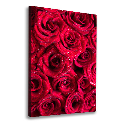 Wall art canvas large Red roses