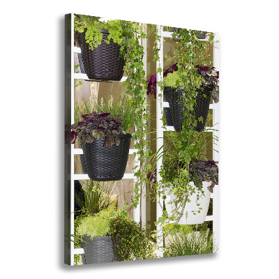 Large canvas wall art Flowerbed